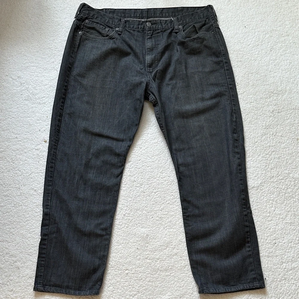 Levi's 569 Loose Straight Fit jeans in a black/gray wash Mens size W40 L32